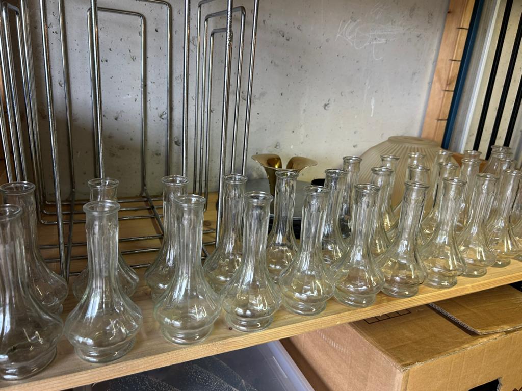 Vaasjes glas en steen 12-25cm, Ophalen, Overige kleuren, Minder dan 50 cm, Glas