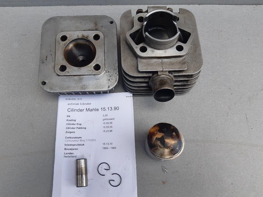 Kreidler Cilinder Set Mahle 50.cc 2.20 pk, Fietsen en Brommers, Ophalen of Verzenden, Gebruikt, Cilinder