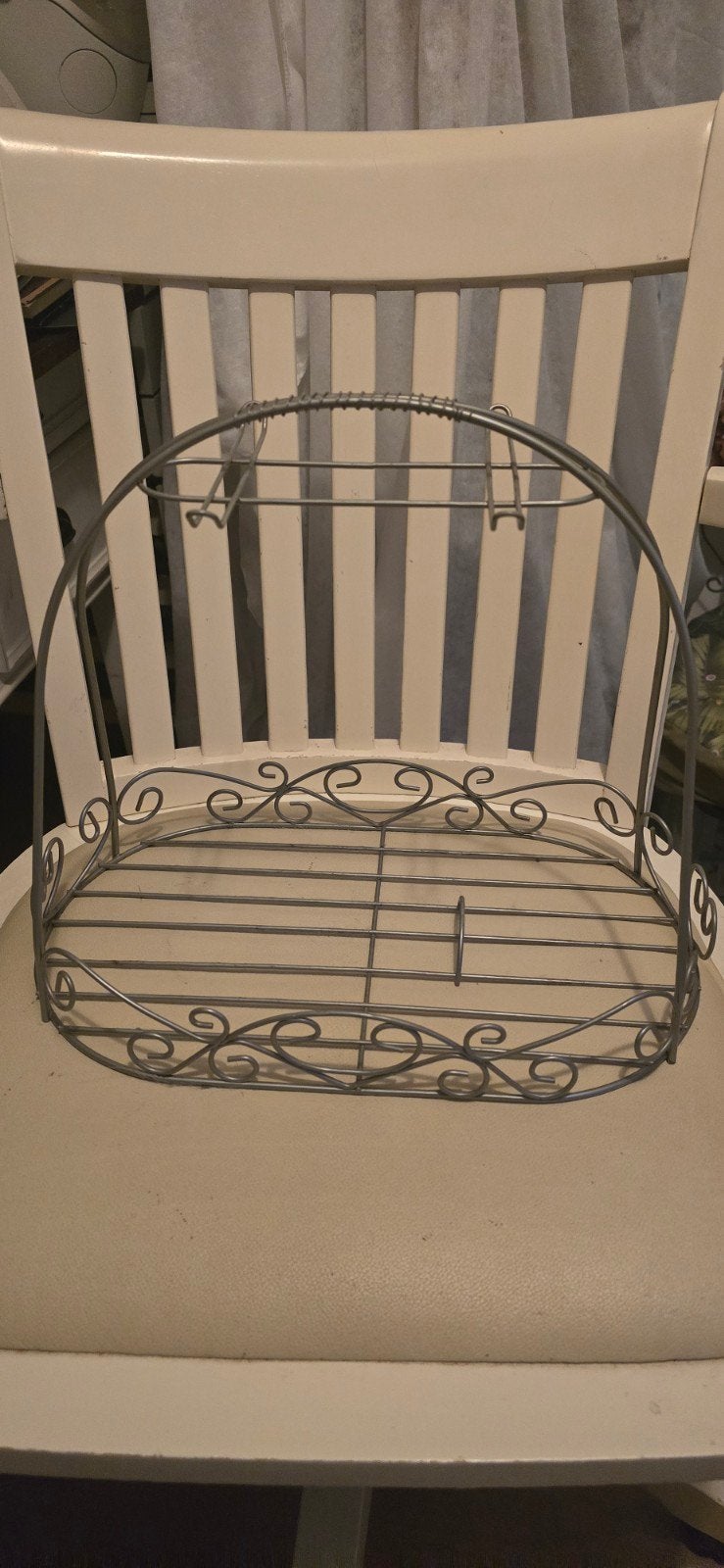 Metalen opbergrekje/mandje voor badkamer of keuken, Gebruikt, Ophalen of Verzenden, Grijs, Metaal