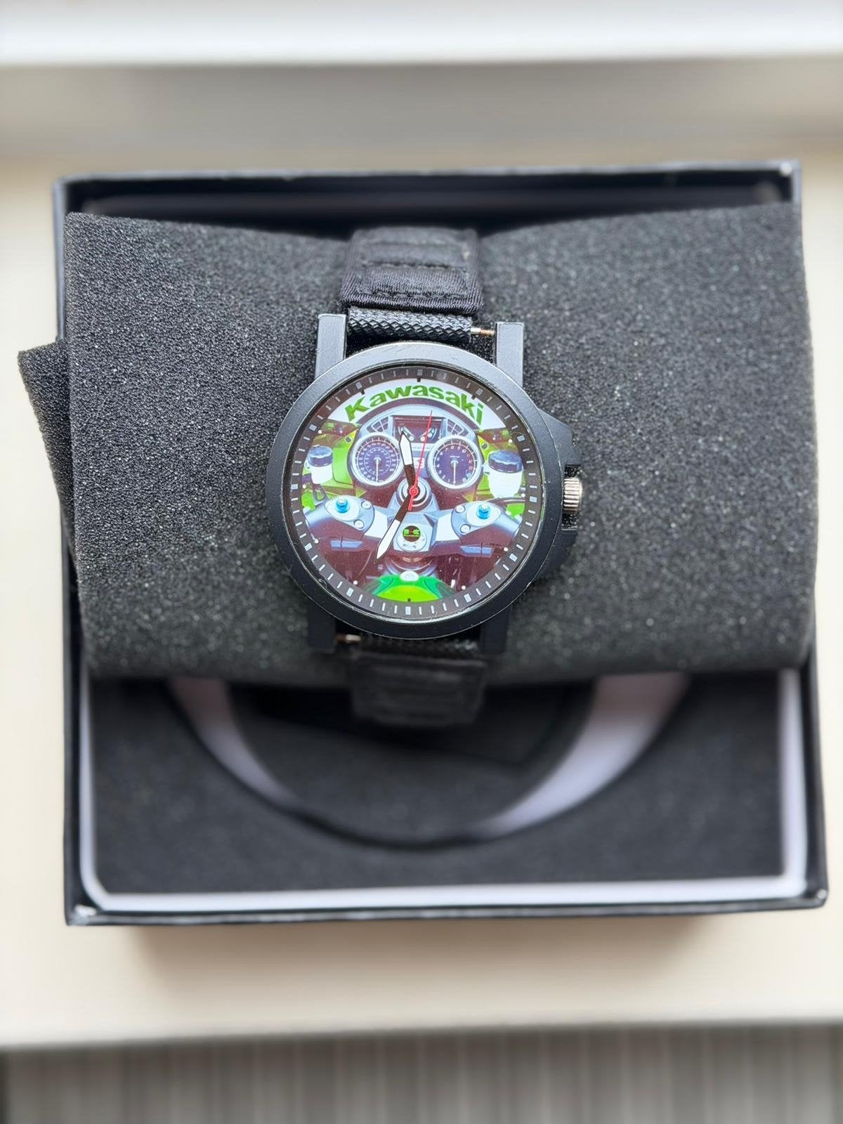 Kawasaki Horloge - Zwart met Groen Accent, Ophalen of Verzenden, Zo goed als nieuw, Zwart, Android