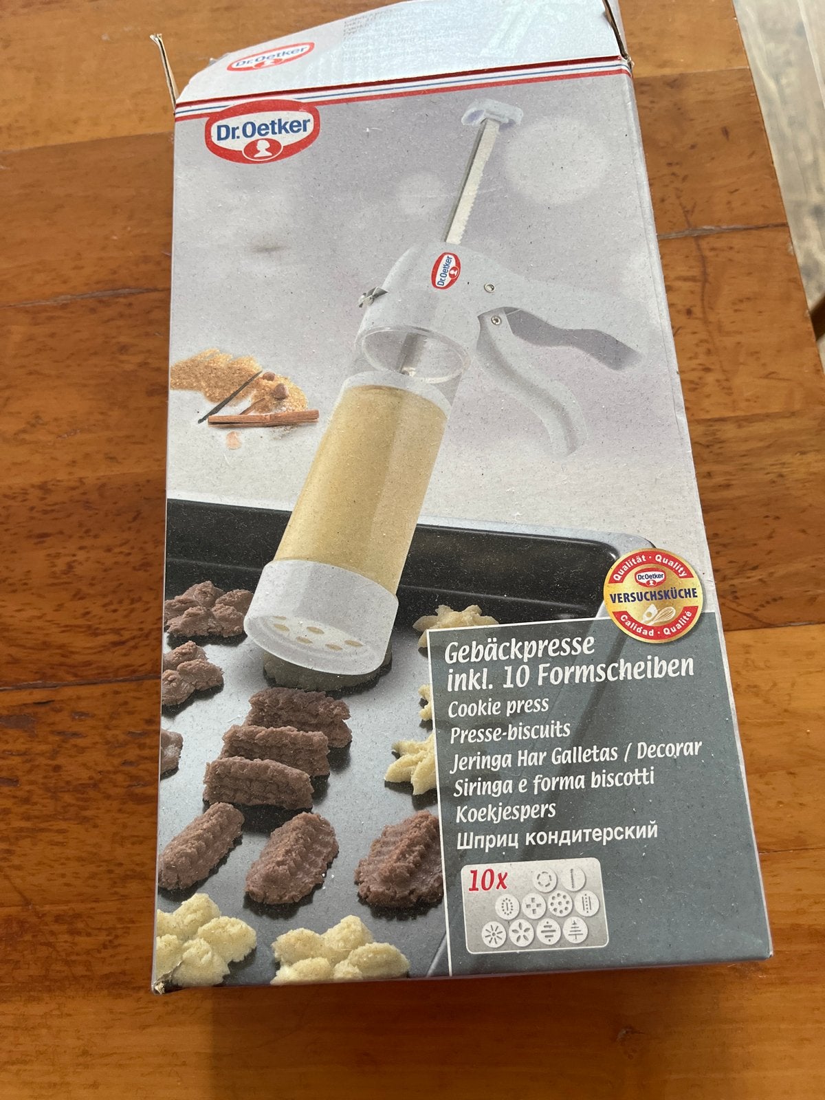Dr. Oetker Koekjespers met 10 vormschijven, Ophalen, Overige typen, Kunststof, Nieuw