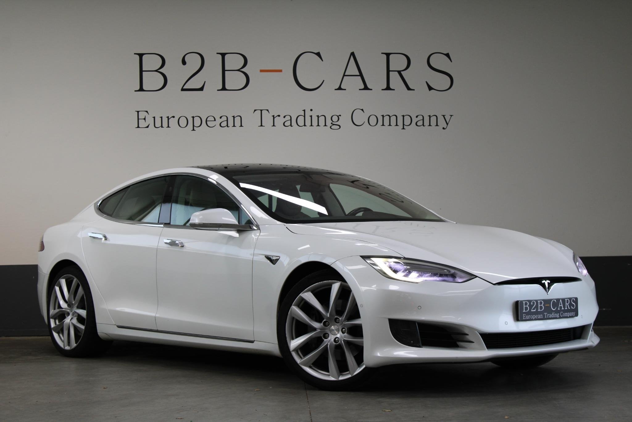 Tesla Model S 75 | Panorama | Lederen | 21"LMV | LED | BTW A, Auto's, Automatische klimaatregeling, Gebruikt, Wit, Origineel Nederlands