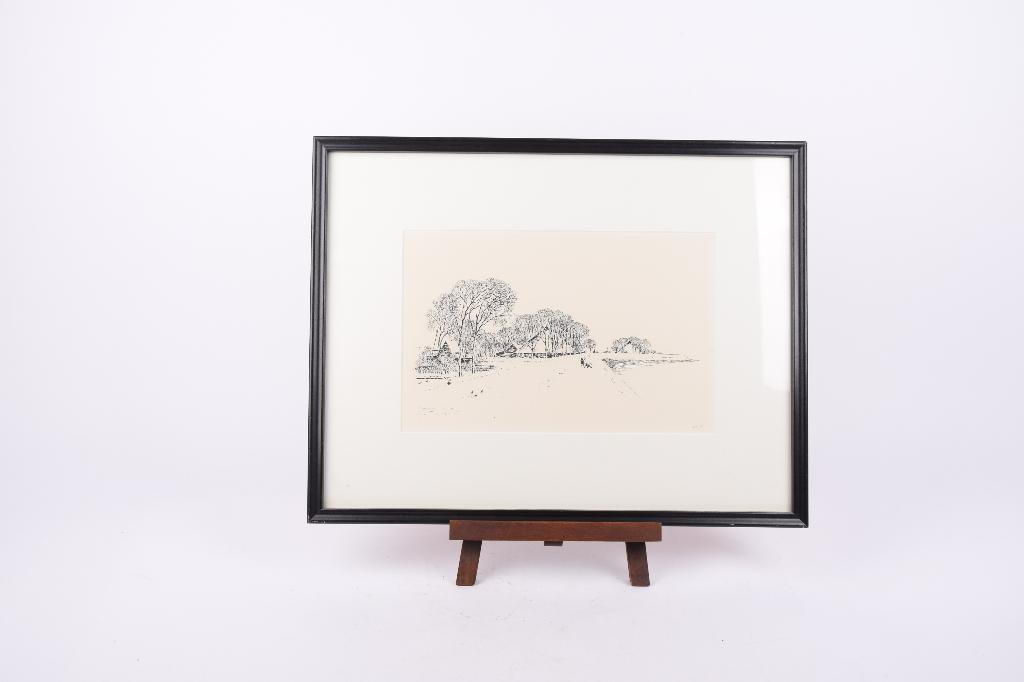 Jo Spier 1900-1970 - winterlandschap   Lithografie, Ophalen of Verzenden