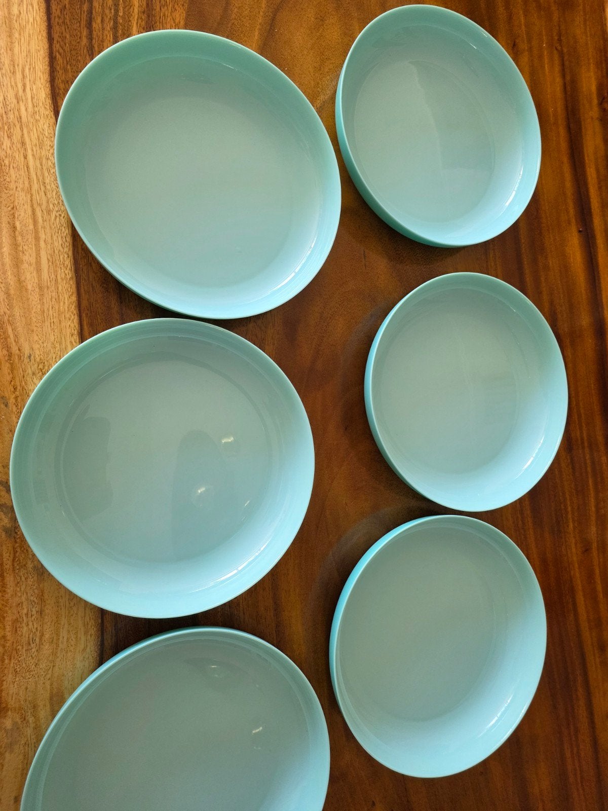 6 grote ikea borden mintgroen limited edition, Ophalen, Zo goed als nieuw, Bord(en), Overige stijlen