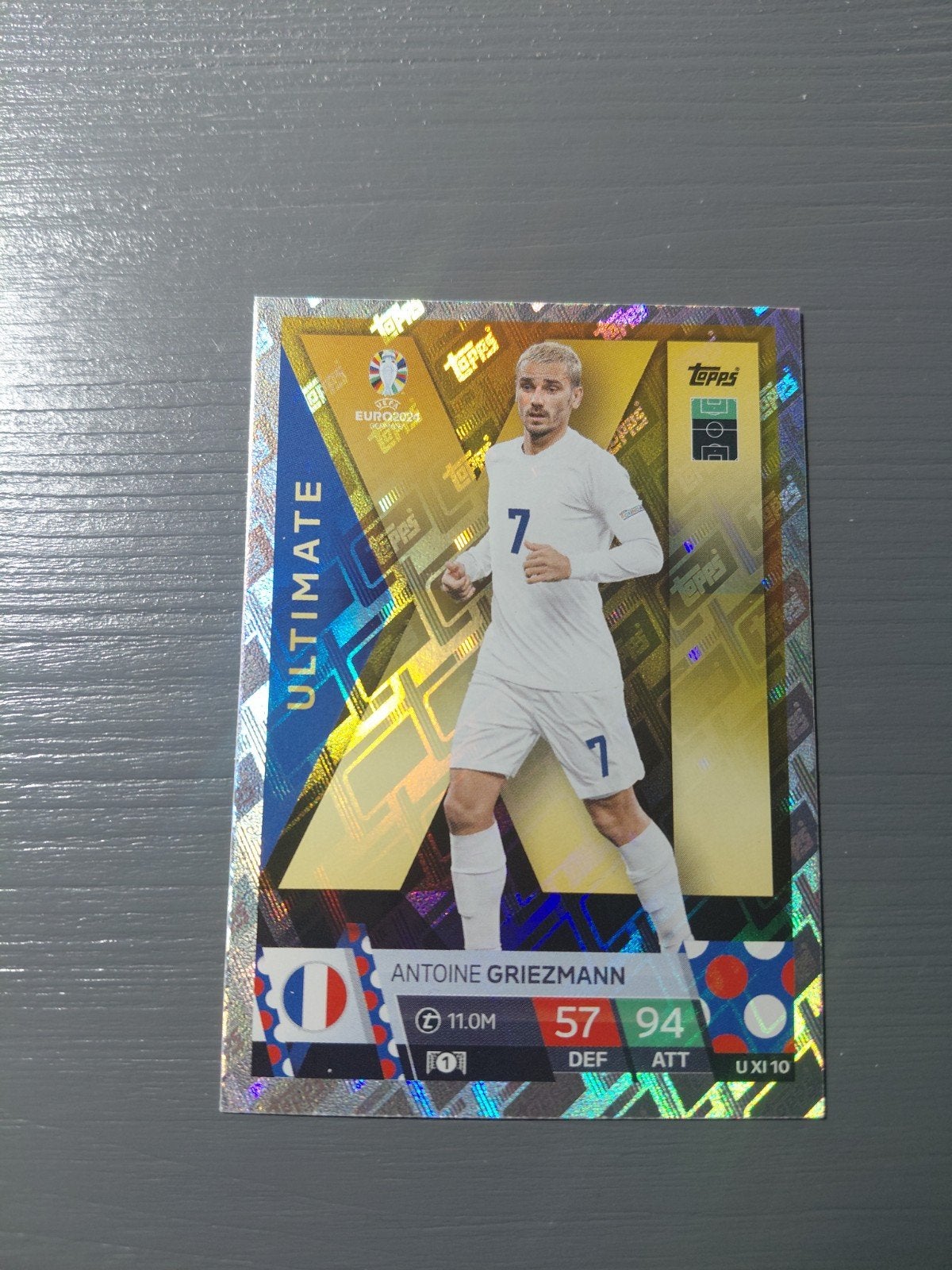 griezmann (frankrijk) topps ek 2024 ultimate 11, Ophalen of Verzenden, Nieuw, Buitenlandse clubs, Poster, Plaatje of Sticker