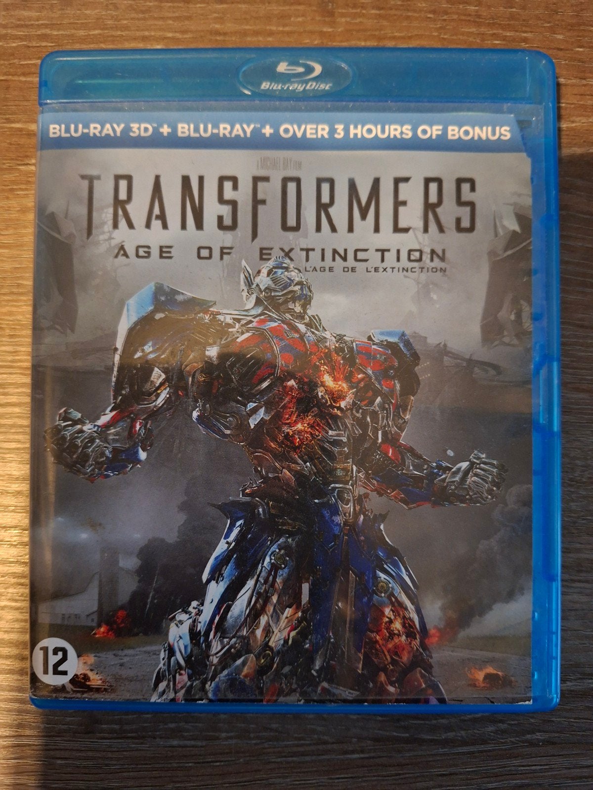 Transformers: Age of Extinction Blu-ray 3D + Blu-ray, Cd's en Dvd's, Blu-ray, Zo goed als nieuw, Science Fiction en Fantasy, Ophalen of Verzenden