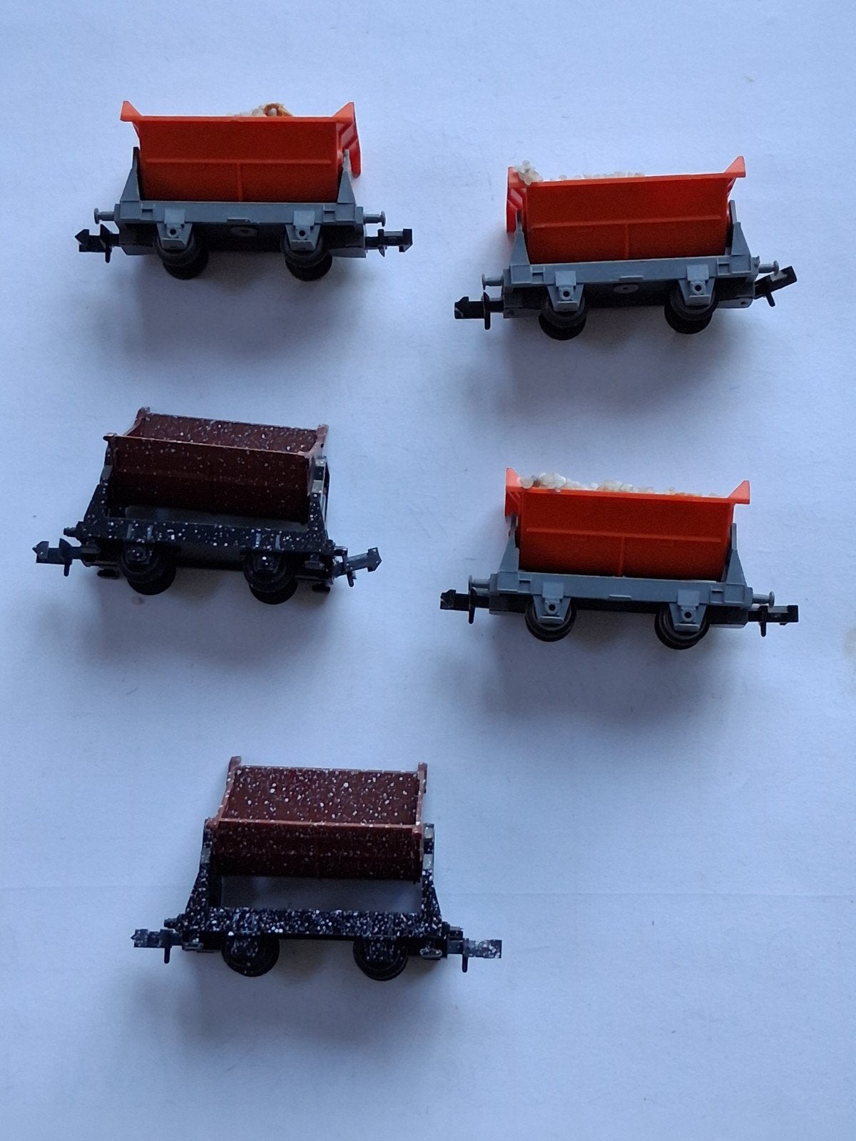 set van 5 kiepwagons N-spoor, Overige merken, Gebruikt, Gelijkstroom, Wagon