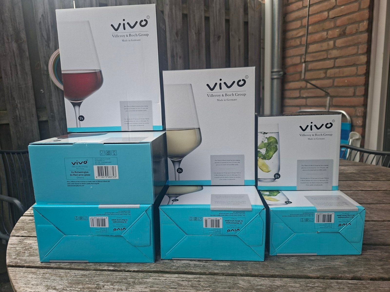 Vivo kristalglazen, Ophalen, Nieuw, Overige typen