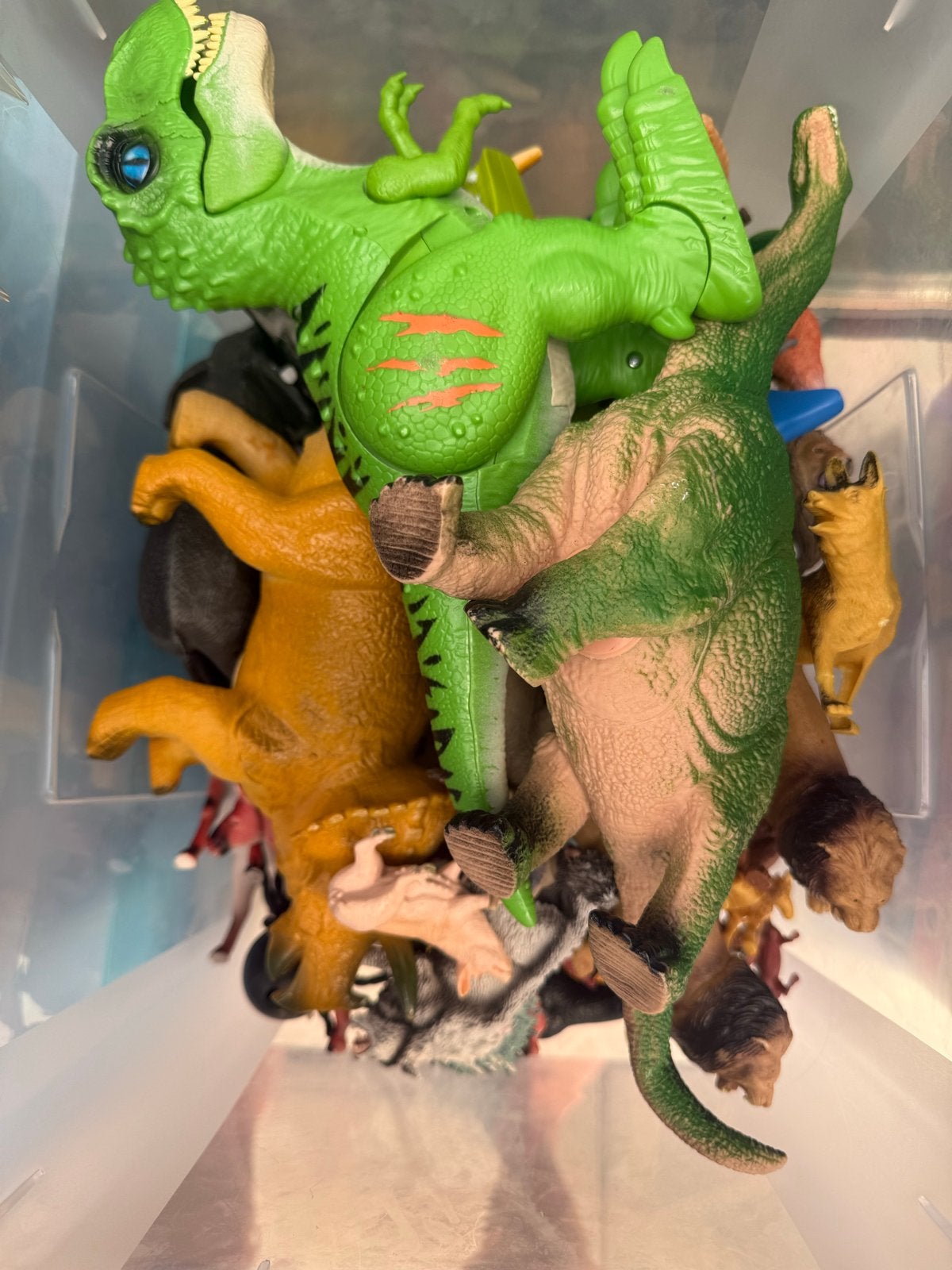 Grote doos met diverse speelgoeddieren en dinosaurussen, Ophalen, Gebruikt, Jongen of Meisje