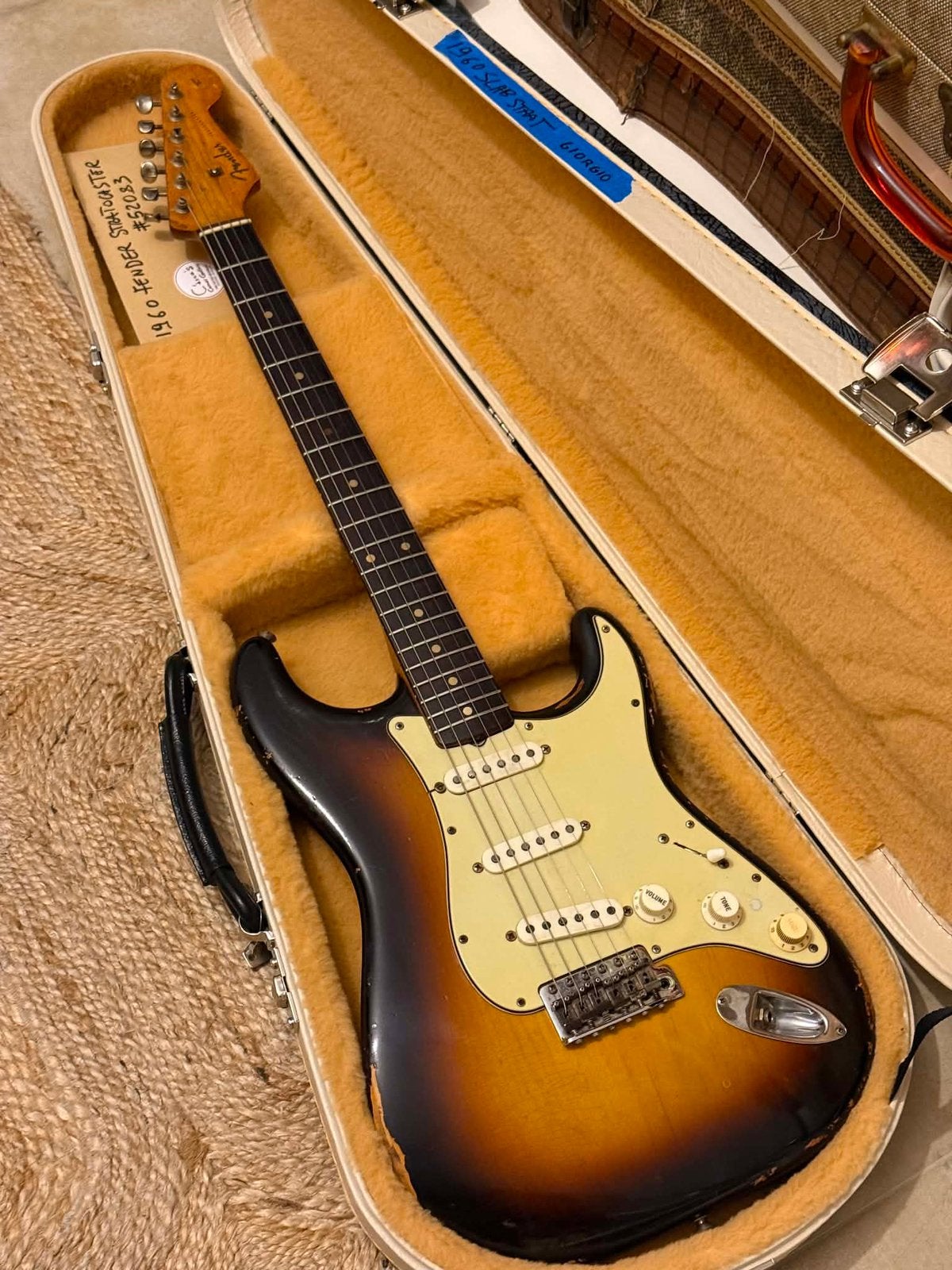 1960 Fender Stratocaster slabboard, Muziek en Instrumenten, Snaarinstrumenten | Gitaren | Elektrisch, Ophalen of Verzenden, Zo goed als nieuw