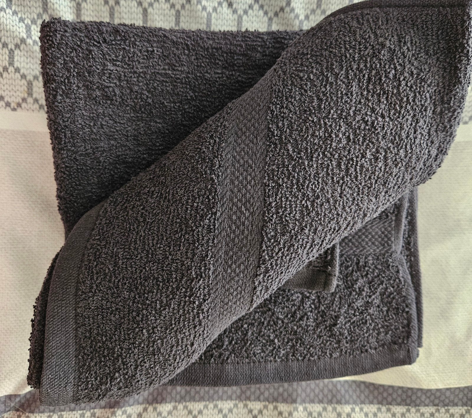 Set van 6 zwarte handdoeken 50 x 100. cm, Ophalen of Verzenden, Nieuw, Zwart, Handdoek