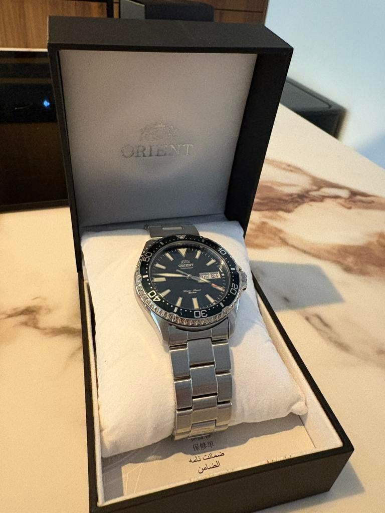 ORIENT KAMASU MAKO III 3 DIVE WATCH HORLOGE ONGEDRAGEN SET, Ophalen, Nieuw, Polshorloge, Overige merken