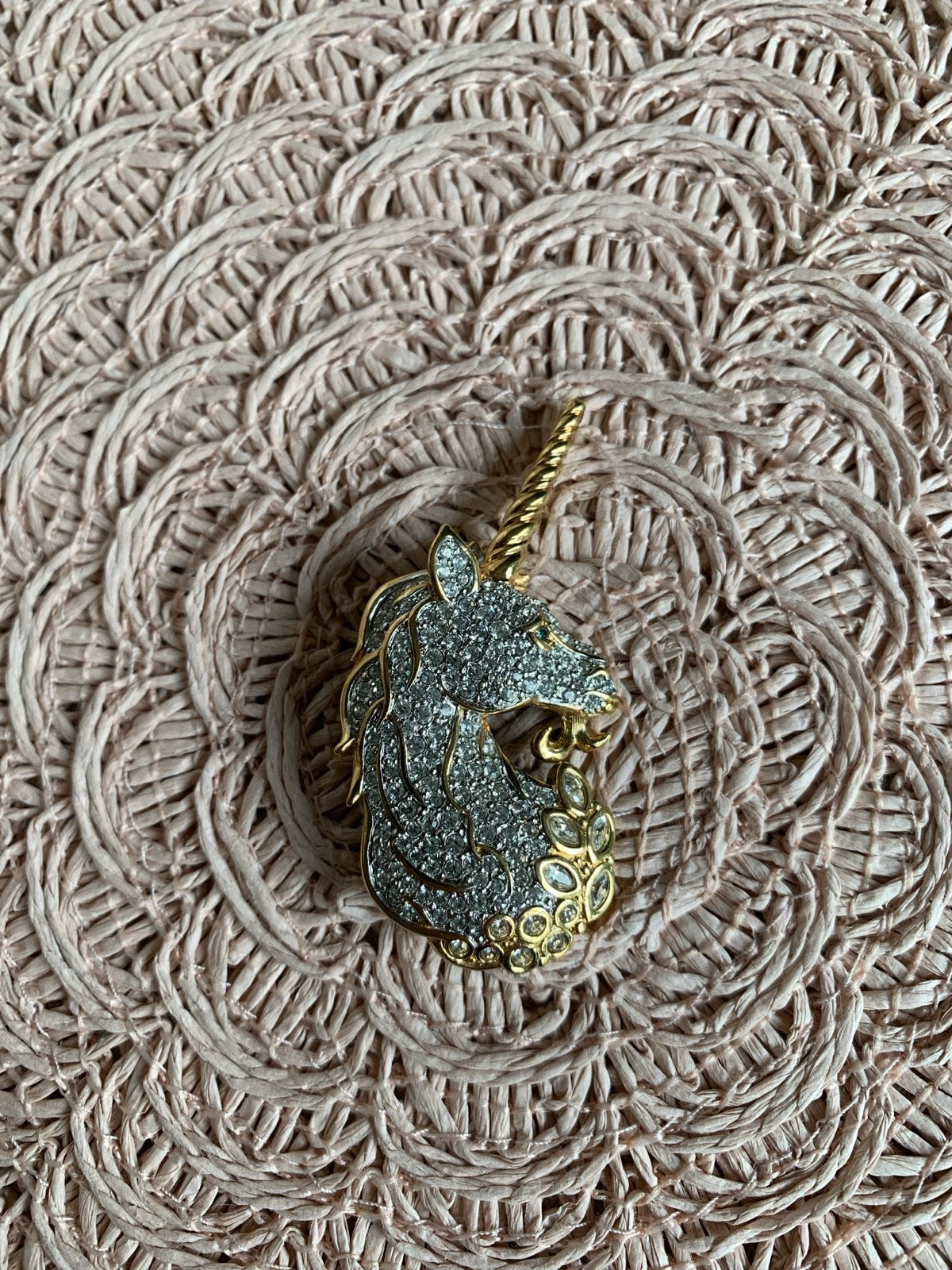 Swarovski Eenhoorn Broche met Kristallen, Met kristal, Overige materialen, 4 tot 7 cm, Ophalen of Verzenden