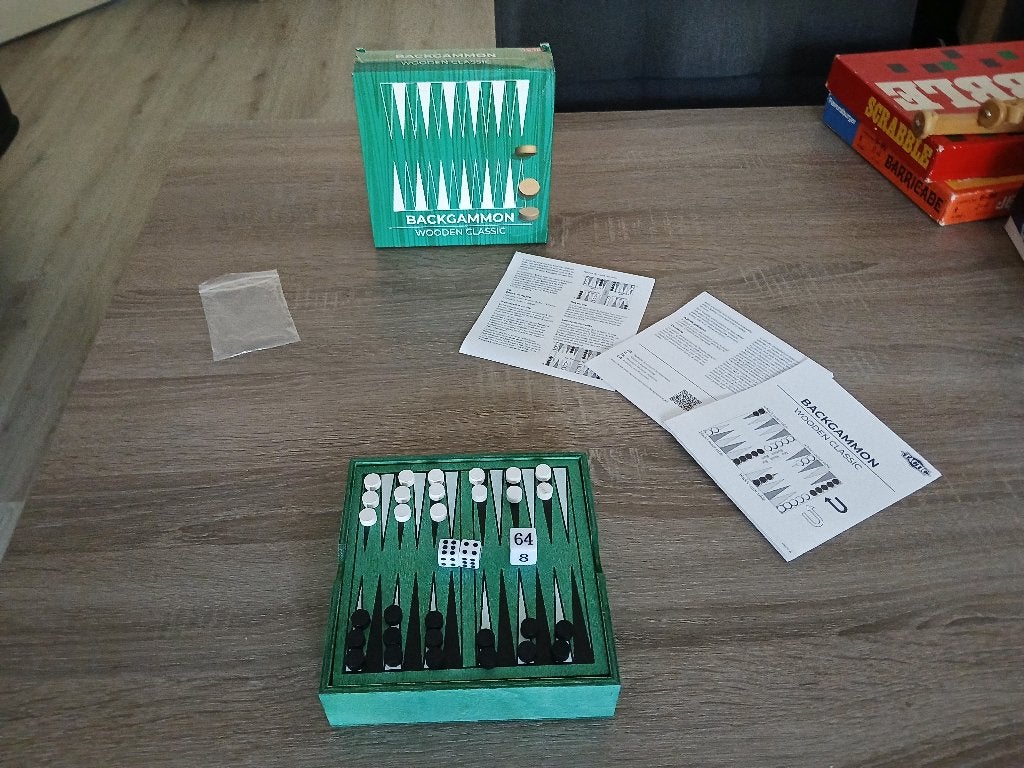 Backgammon wooden classic, Een of twee spelers, Ophalen of Verzenden, Zo goed als nieuw