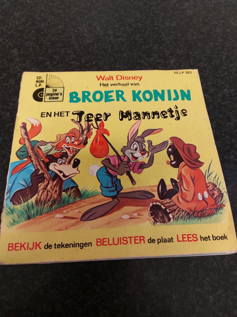 vinyl plaatje met boek Walt Disney over Broer Konijn, Ophalen, Overige typen