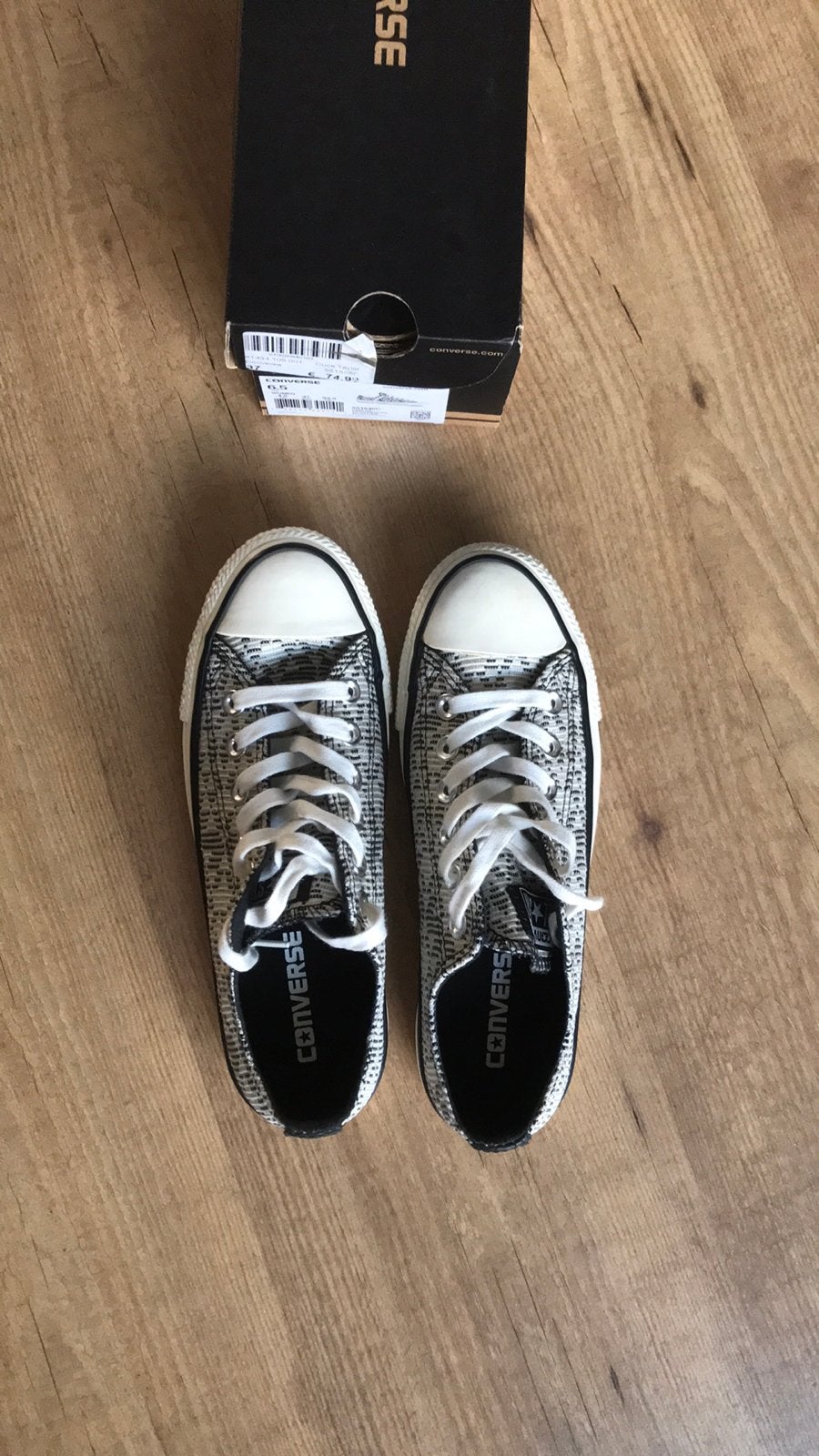 Converse All Star NIEUW Limited Edition zwart wit dessin m37, Kleding | Dames, Schoenen, Ophalen of Verzenden, Nieuw, Wit, Sneakers of Gympen