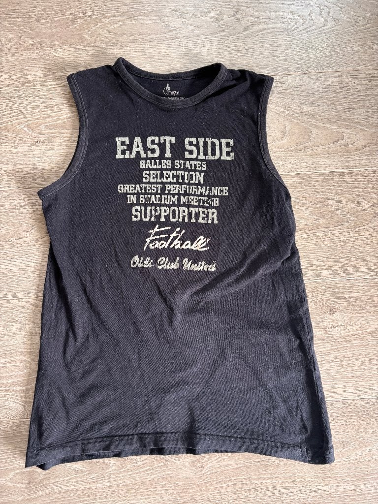 Camargue heren tshirt maat L - East Side Football print, Maat 52/54 (L), Zwart, Camargue, Ophalen of Verzenden