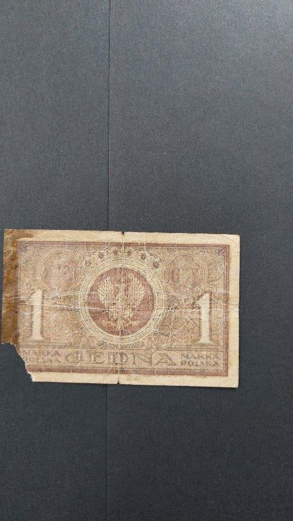1 Poolse mark 1919  veel gebruikt, Postzegels en Munten, Bankbiljetten | Europa | Niet-Eurobiljetten, Ophalen of Verzenden, Polen