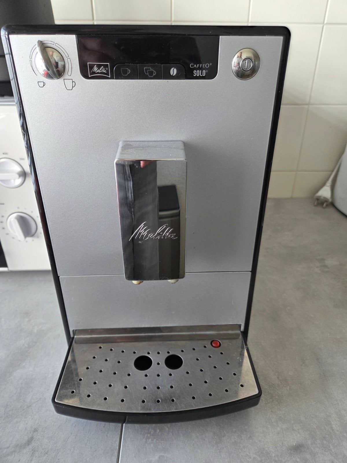 Melitta Caffeo Solo Koffiemachine - Zilver/Zwart, Ophalen, Afneembaar waterreservoir, Gebruikt, Koffiemachine
