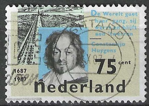 Nederland 1987 - Yvert 1284 - Constantijn Huygens (ST), Postzegels en Munten, Verzenden, Gestempeld