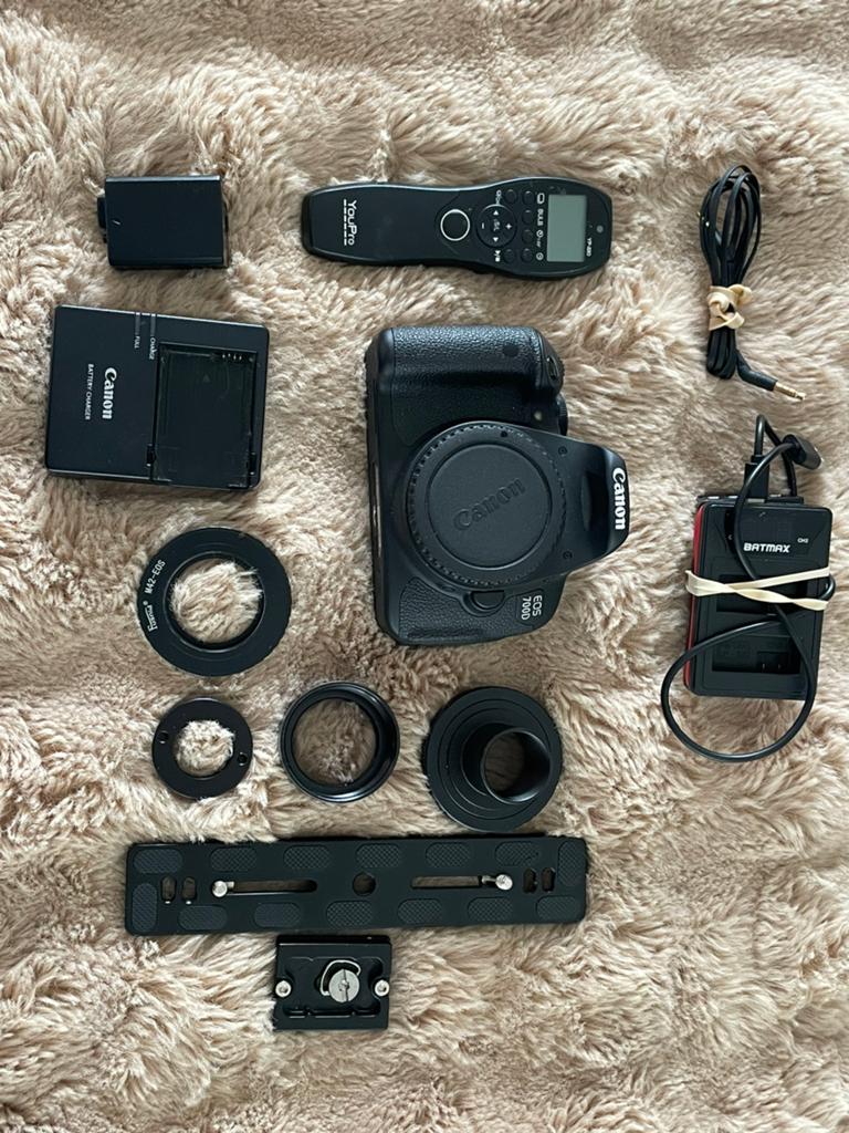 Canon 700D Astromodified + IDAS LPS-01 MFA + Accessoires, Ophalen of Verzenden, Zo goed als nieuw, Canon, Geen optische zoom