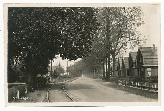 Makkinga   (met tramrails N.T.M.), Ophalen of Verzenden, 1920 tot 1940, Gelopen, Friesland