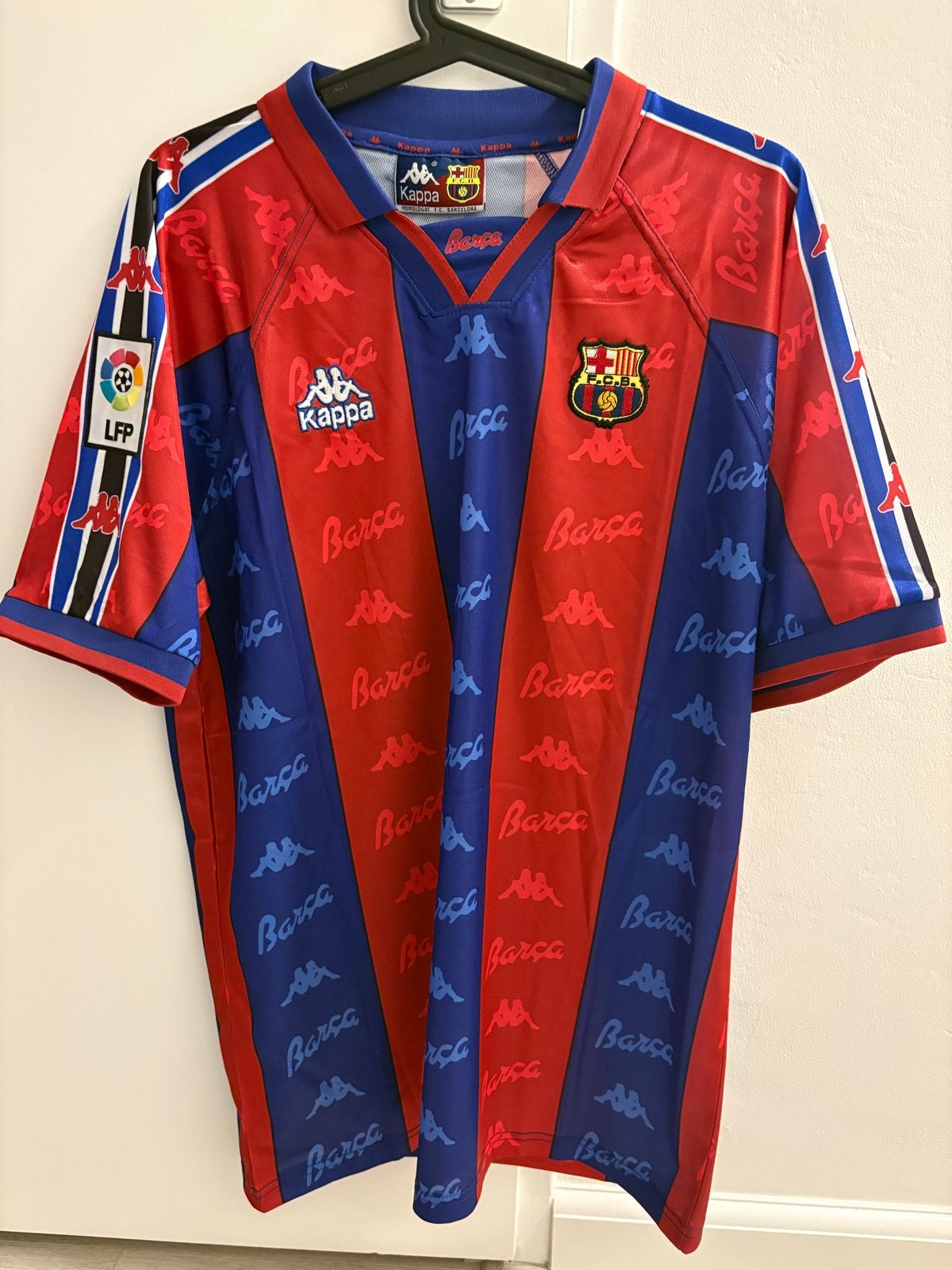 Retro FC Barcelona Guardiola Thuisshirt xl kapoa Ronaldo, Meerkleurig, Ophalen of Verzenden, Voetbal, Maat 56/58 (XL)