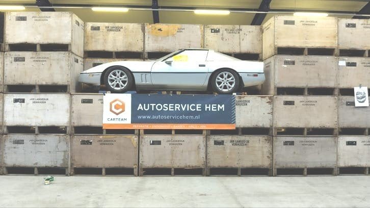 Chevrolet Corvette C4, Halve Auto, lege body, Antiek en Kunst, Ophalen, Object, Grijs, Kunststof