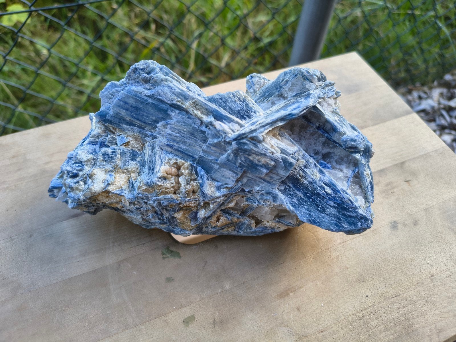 geweldig stuk kyaniet 1,8 kilo, 19x11x10 cm, Ophalen of Verzenden