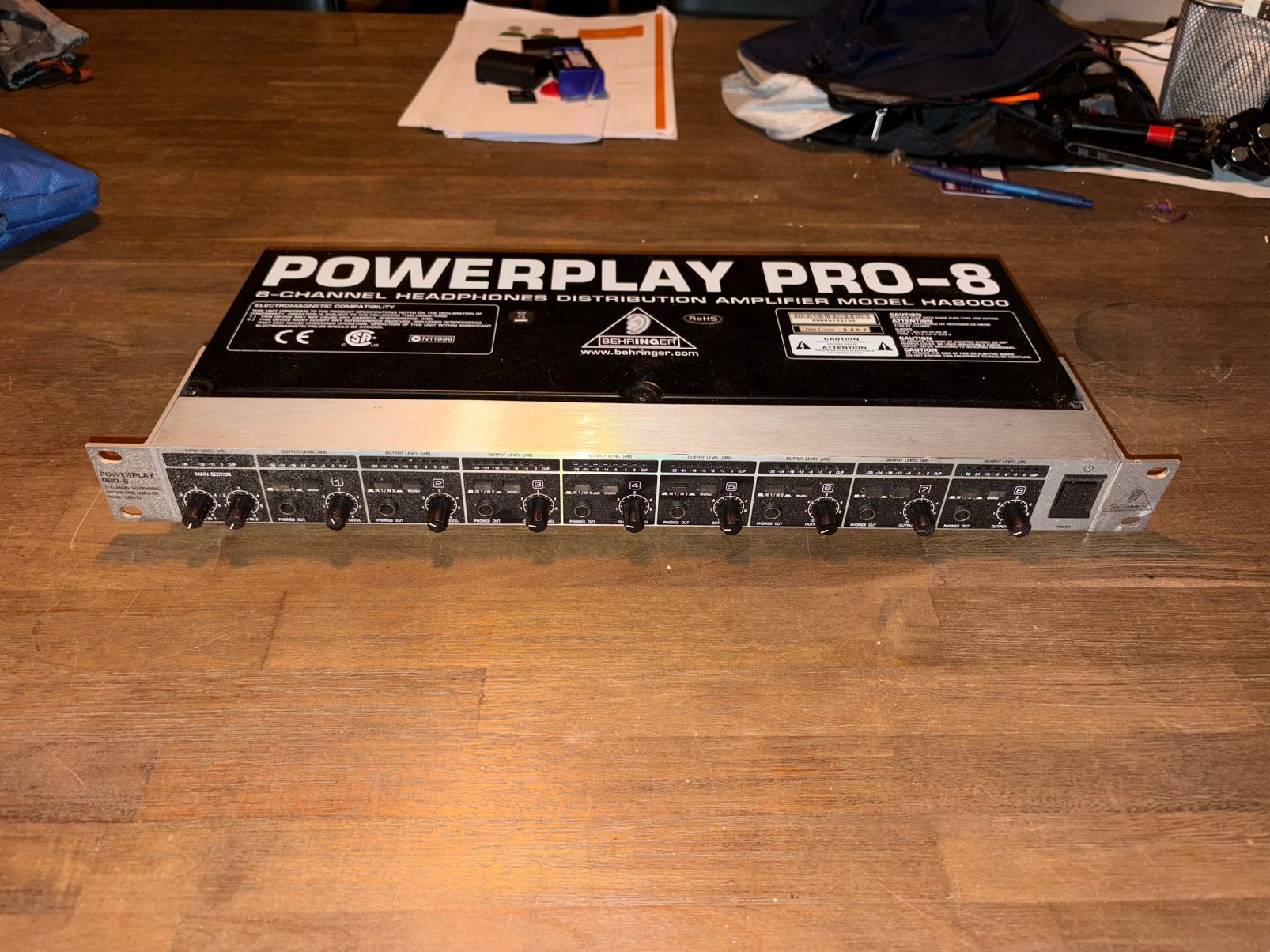 Behringer Powerplay PRO-8, Ophalen, Audio