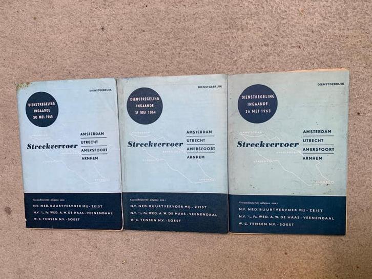 3 Dienstregelingen nbm-de haas-tensen., Verzamelen, Spoorwegen en Tramwegen, Ophalen of Verzenden, Nieuw, Bus of Metro, Boek of Tijdschrift