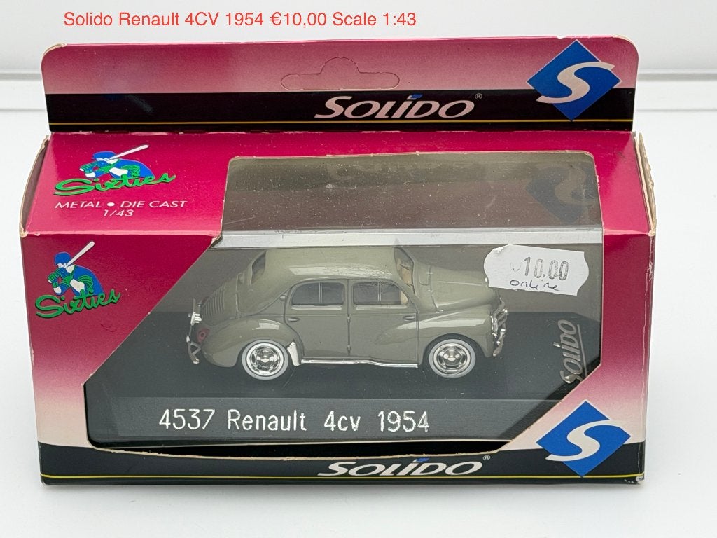 Solido Renault 4CV 1954 1:43 modelauto, Gebruikt, Adres onbekend, Auto, Mail@onbekend.com