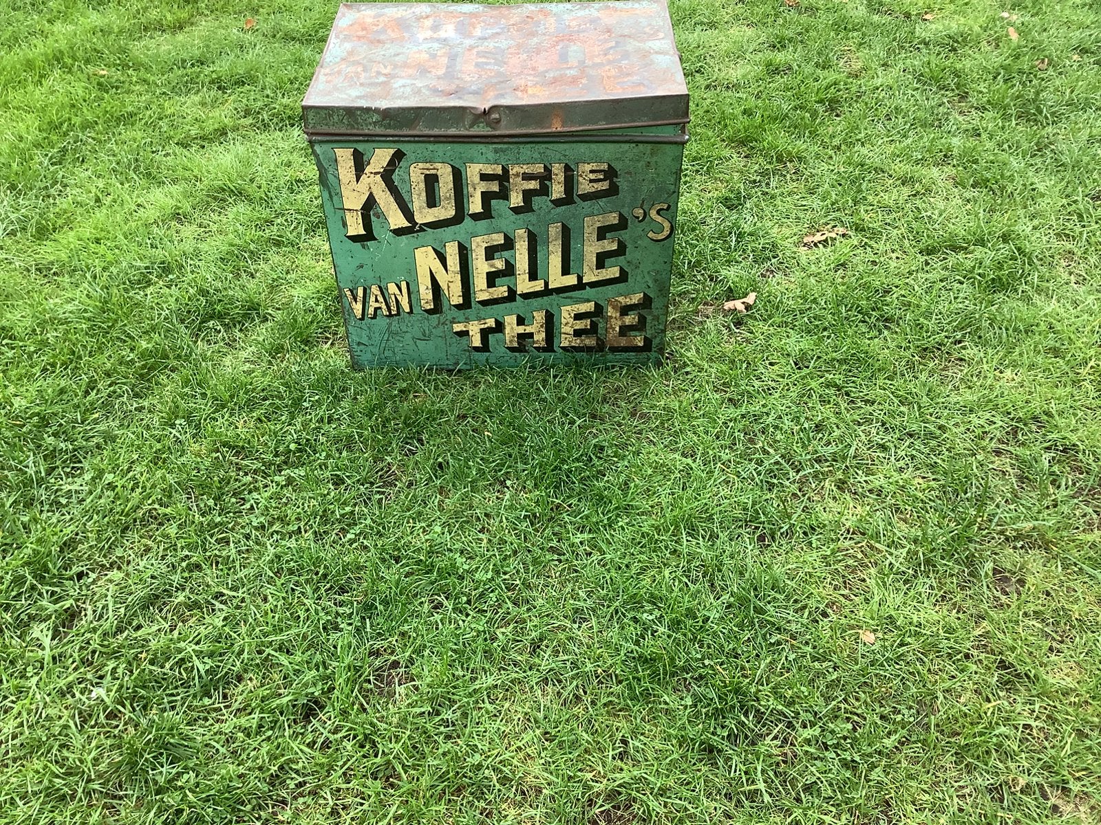 Groot oud Van Nelle koffie/thee winkelblik, Ophalen of Verzenden