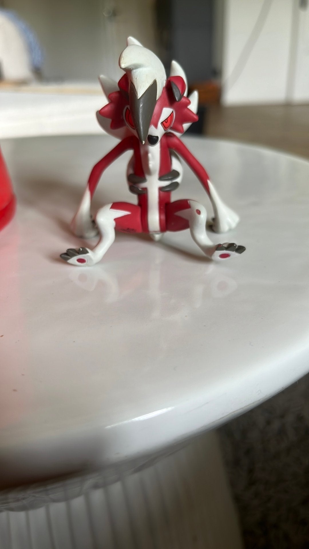 Lycanroc poppetje, Ophalen of Verzenden, Overige figuren, Zo goed als nieuw, Beeldje of Figuurtje
