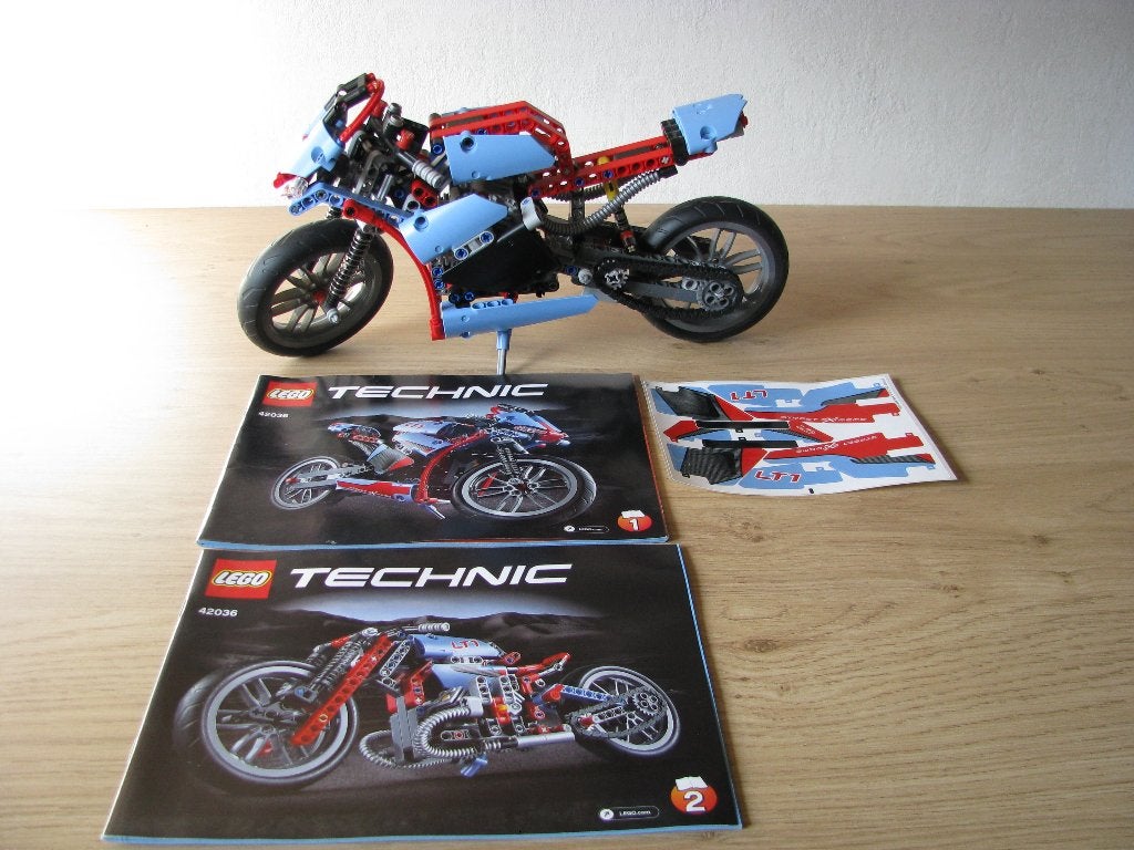 Lego Technic - 42036 - Straat Motor, Ophalen, Lego, Inclusief instructies, Zo goed als nieuw