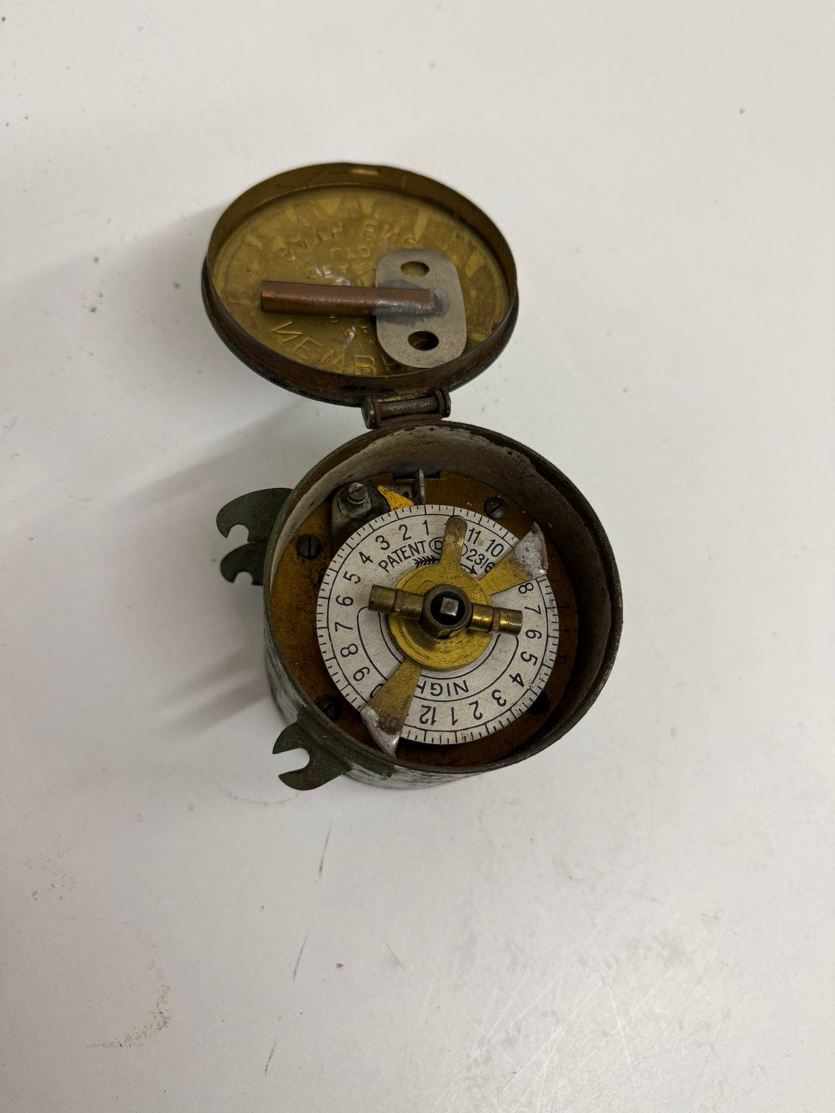 Antieke Horstmann mechanische tijdklok gaslamp wo2 leger, Ophalen of Verzenden