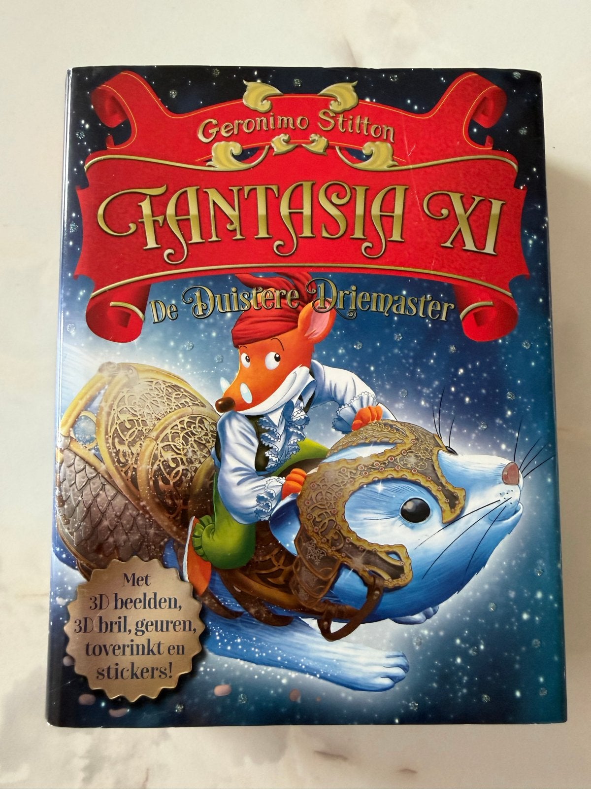 Geronimo Stilton Fantasia XI: De Duistere Driemaster, Boeken, Fantasy, Ophalen of Verzenden, Zo goed als nieuw