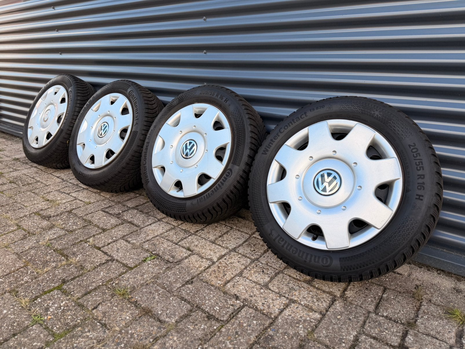 OEM VW Golf 8 16 inch 5x112 Winter DOT3122 Caddy Sportsvan, Ophalen, Gebruikt, 16 inch, Banden en Velgen