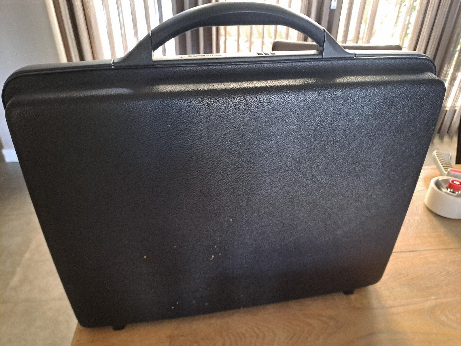 Zwarte Samsonite attaché koffer met cijferslot, zgan, Ophalen, Hard kunststof, Slot, Minder dan 50 cm