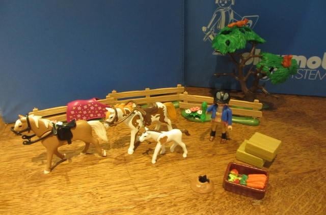 manege 5227 paddock paarden wei hekken boom mol compleet, Ophalen of Verzenden, Zo goed als nieuw, Complete set