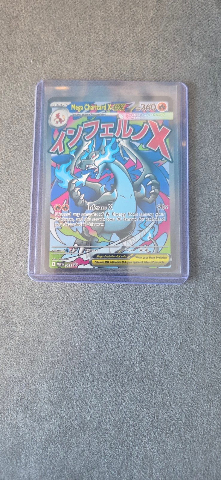 Mega Charizard X EX Pokémon Kaart - Inferno X, Ophalen of Verzenden, Zo goed als nieuw