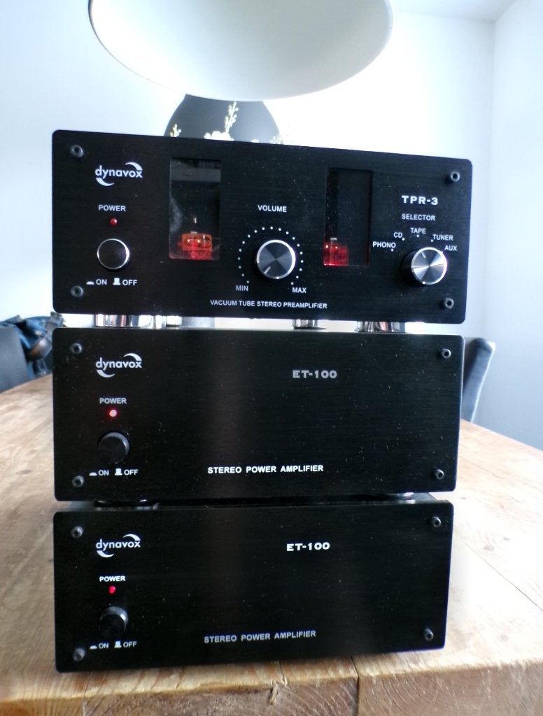 Mooie 4 dlg Dynavox Buizen Pre/power set met Auna CD-Tuner, Overige merken, Zo goed als nieuw, Tuner of Radio, Losse componenten