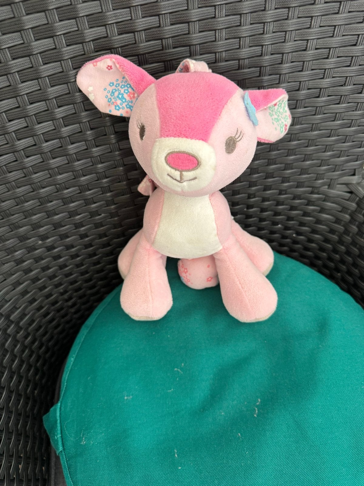 Roze Prénatal knuffel hertje met muziekdoos en trekkoord, Kinderen en Baby's, Ophalen, Gebruikt, Prénatal, Met geluid