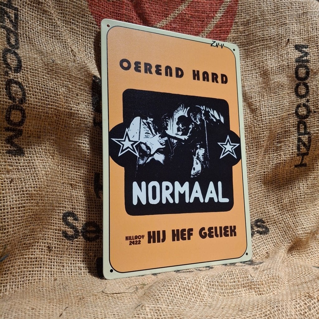 Normaal LP - Metalen wandbord, Metaal, 30 cm, 20 cm, Meerkleurig