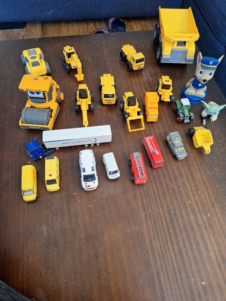 Verzameling speel auto's trekkers, graafmachimes, Ophalen, Gebruikt