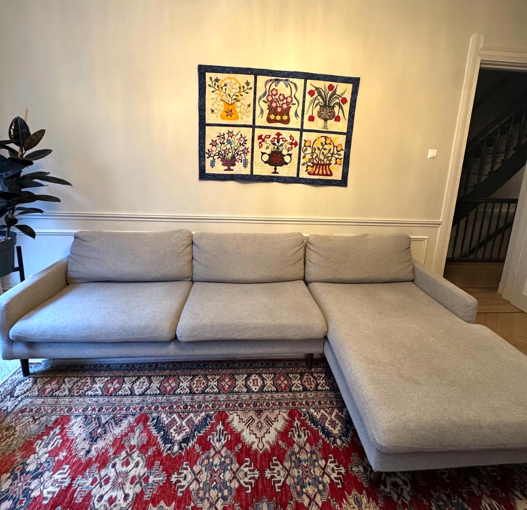 Gratis Sofacompany Sofa met Chaise, Ophalen, 250 tot 300 cm, Gebruikt, Stof