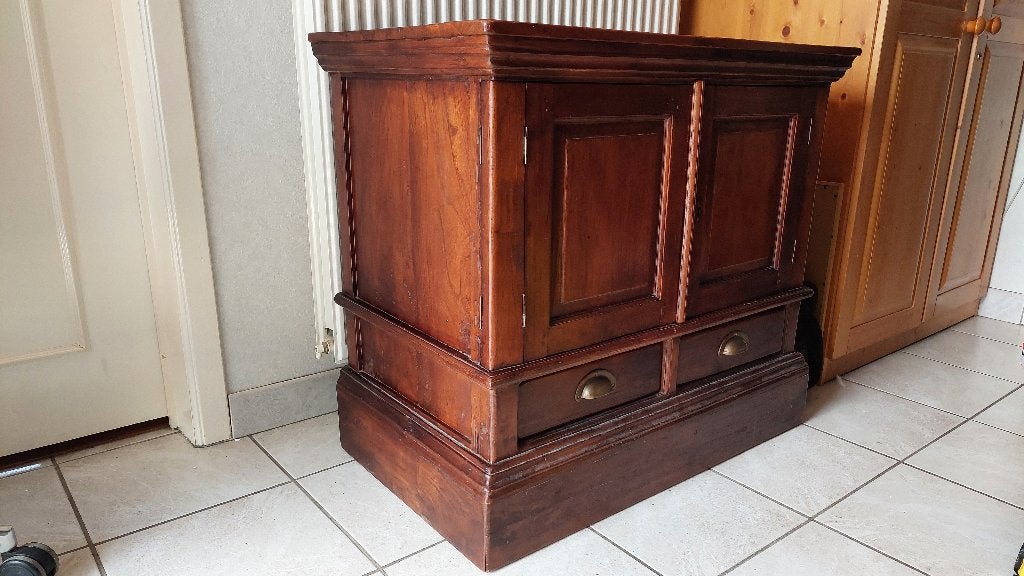 Kersenhouten kast, Ophalen, Gebruikt, Met deur(en), 50 tot 100 cm