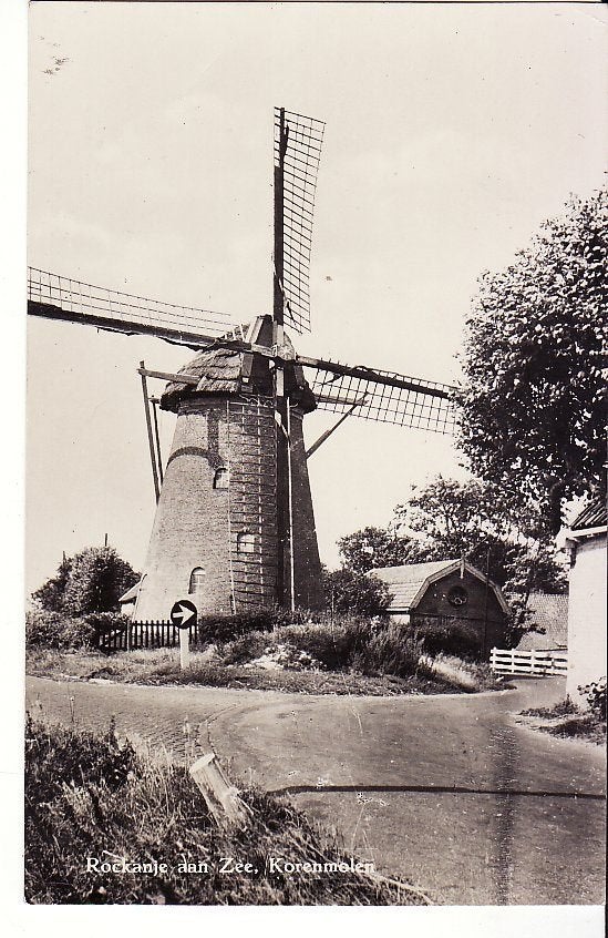 Rockanje a. Zee (ZH) Korenmolen 1959 ., Verzamelen, Ophalen, 1940 tot 1960, Gelopen, Zuid-Holland
