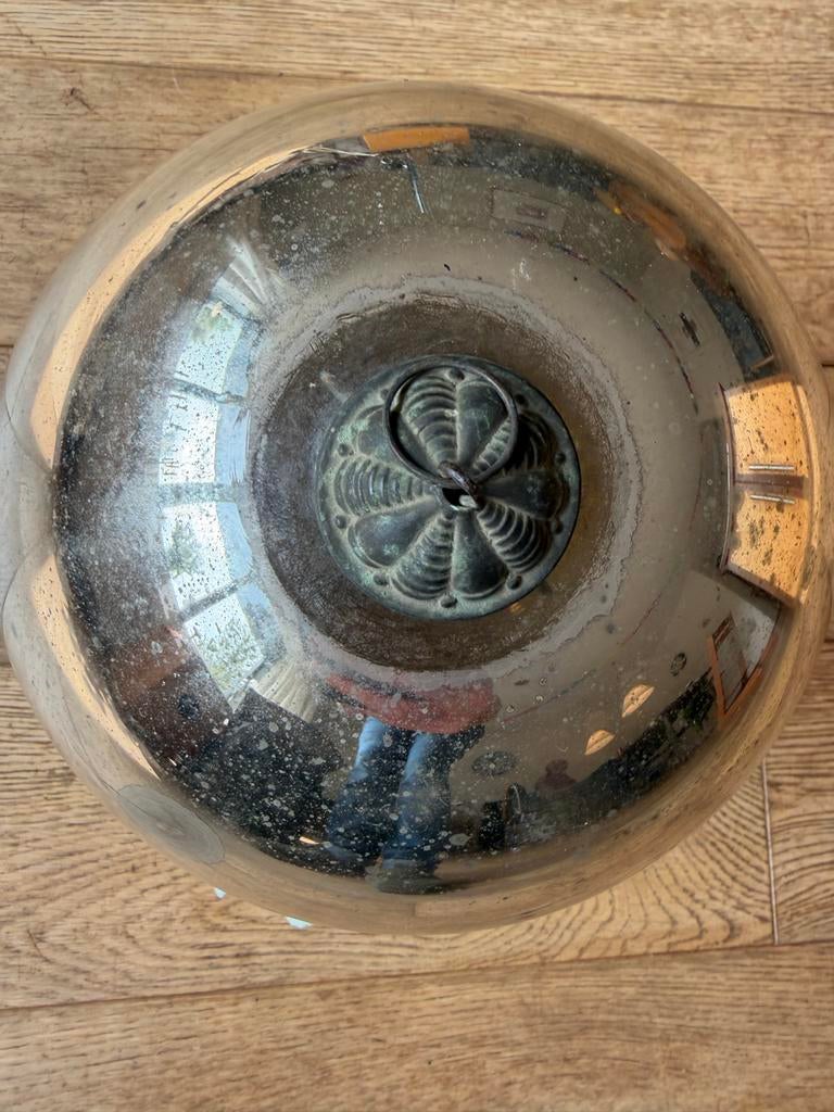 Antieke spiegelbol ca. 1920, Ophalen of Verzenden, Rond, Minder dan 50 cm, Minder dan 100 cm