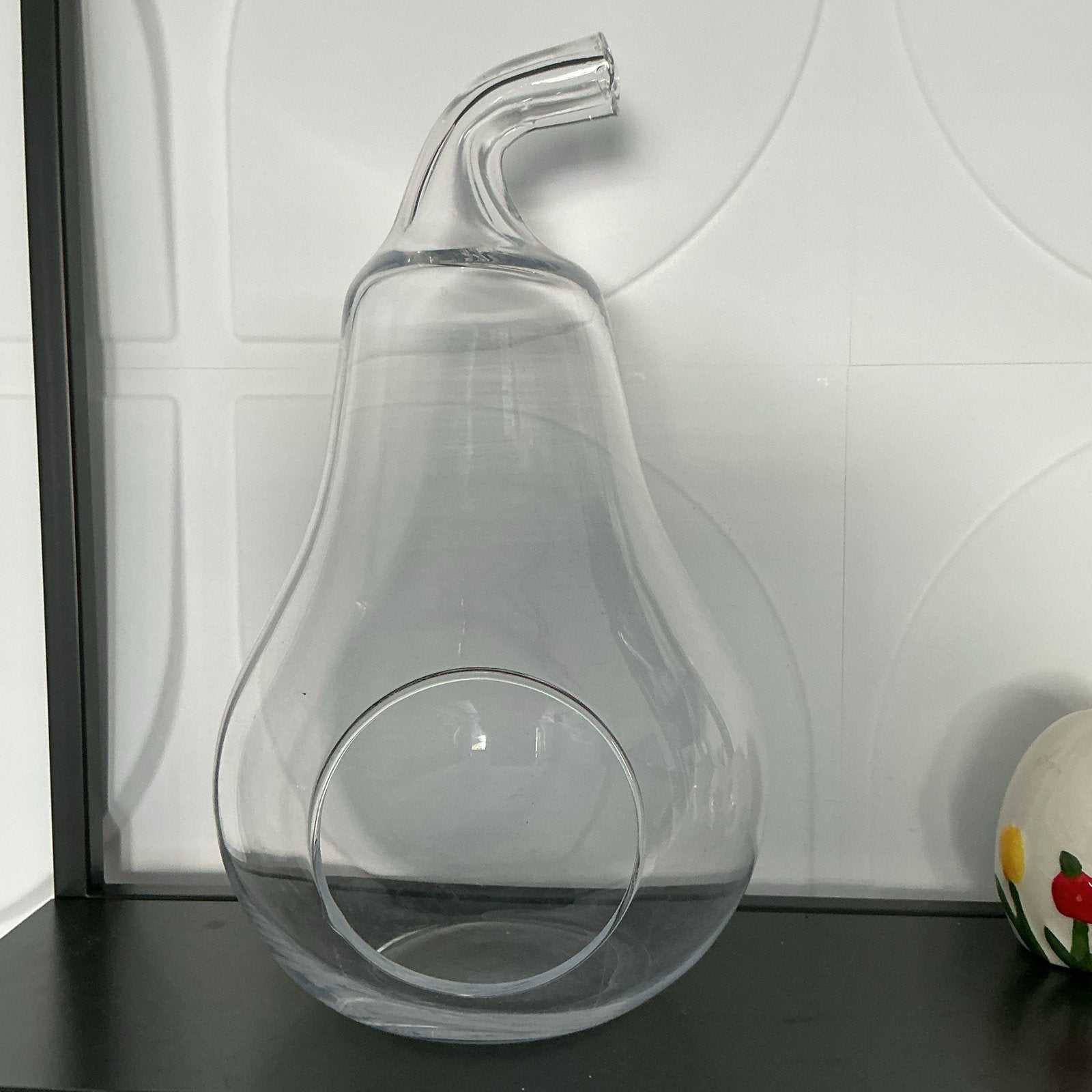 Glazen Vaas Peer Vorm - Decoratieve Terrarium, Transparant, Ophalen of Verzenden, Geschikt voor droogbloemen, Glas